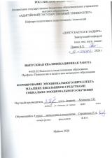 Формирование эмоционального интеллекта младших школьников средствами социально-эмоционального обучения.