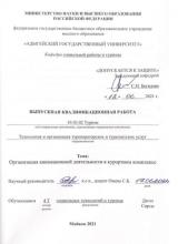Организация анимационной деятельности в курортном комплексе