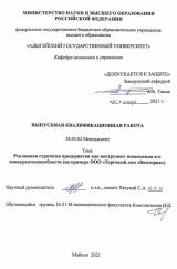 Рекламная стратегия предприятия как инструмент повышения  его конкурентоспособности  (на примере ООО Торговый дом «Виктория»)