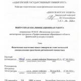 Физическая подготовка юных танцоров на этапе начальной специализации средствами ритмической гимнастики