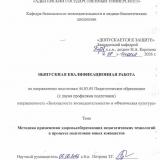 Методика применения здоровьесберегающих педагогических технологий в процессе подготовки юных хоккеистов