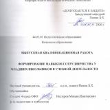 Формирование навыков сотрудничества у младших школьников в учебной деятельности